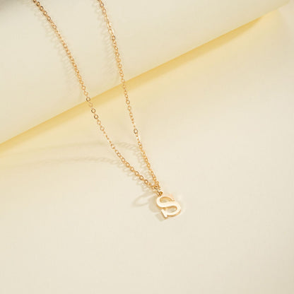 English Letter Necklace Female