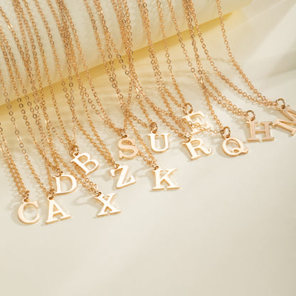 English Letter Necklace Female