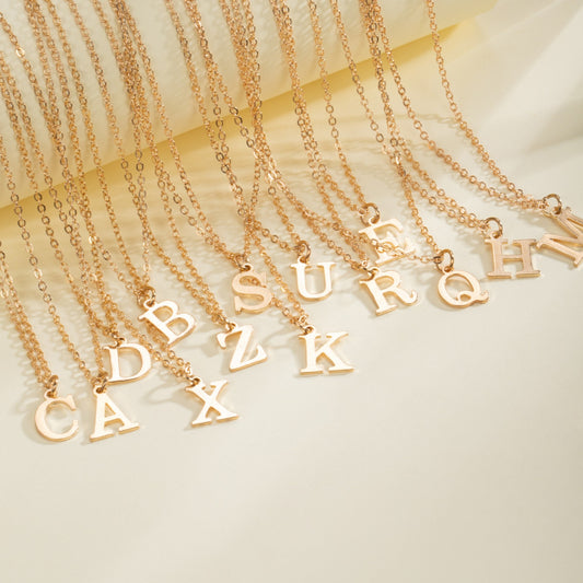 English Letter Necklace Female