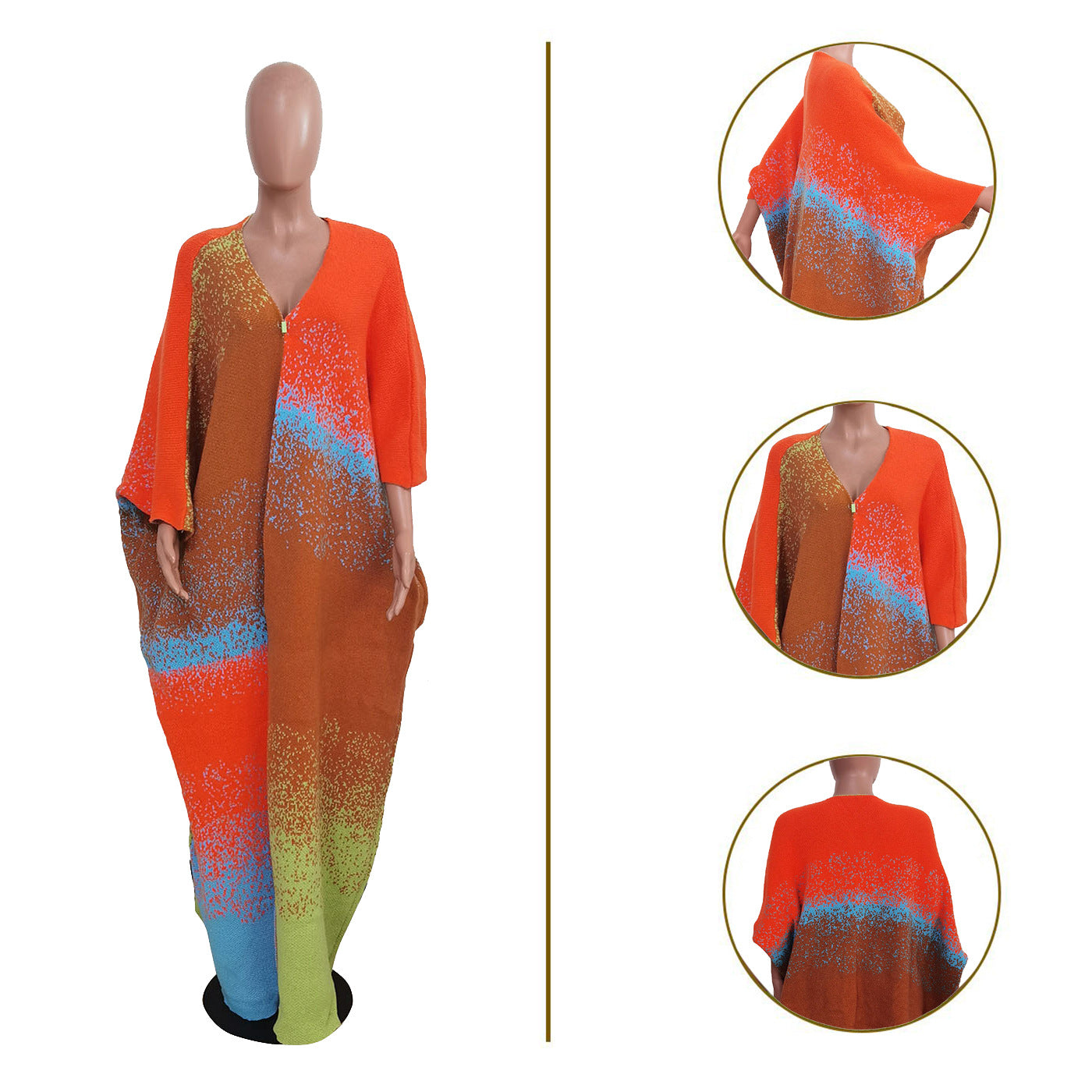 Casual Loose Knitted Long Women's Coat , jersey
