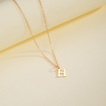 English Letter Necklace Female
