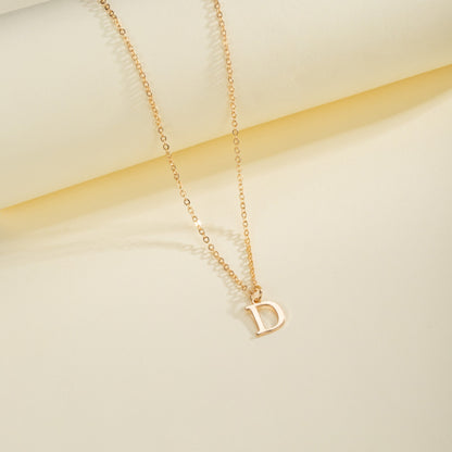 English Letter Necklace Female